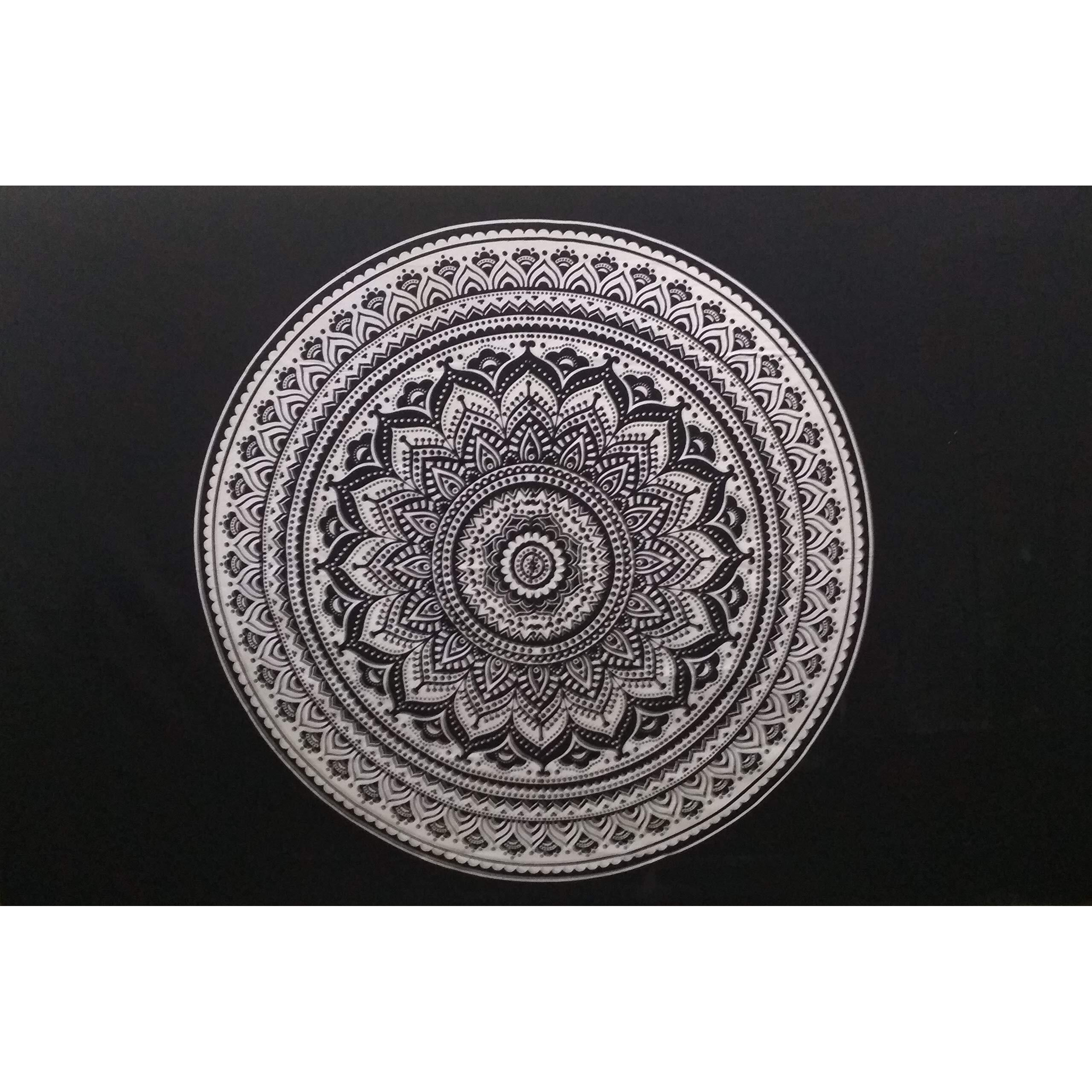 Purpledip Cotton Bed Cover Wall Poster Beach Throw 'Elephant Mandala' Bohemian Hanging Tapestry (20055)