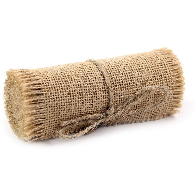 Little Birdie Natural Jute Burlap Ribbon Roll, 12Cm X 2 Meters | Eco-Friendly Jute Lace For Craft Work, Scrapbooking, Home Decor, And Diy Projects | Rustic And Earthy Appeal