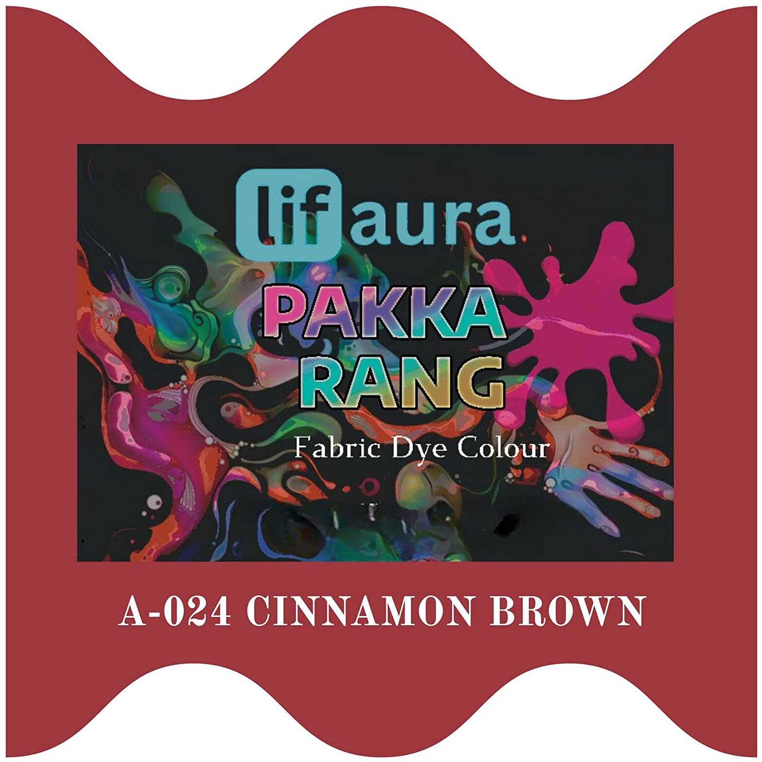 Prokart Lifaura Pakka Rang Kit Fabric Dye Includes Pack Of 5 Sachets (5G Each 25G Pack) 30G Dyfixer, 2Pair Gloves And 5 Rubber Band Shadea-24 Cinnamon Brown