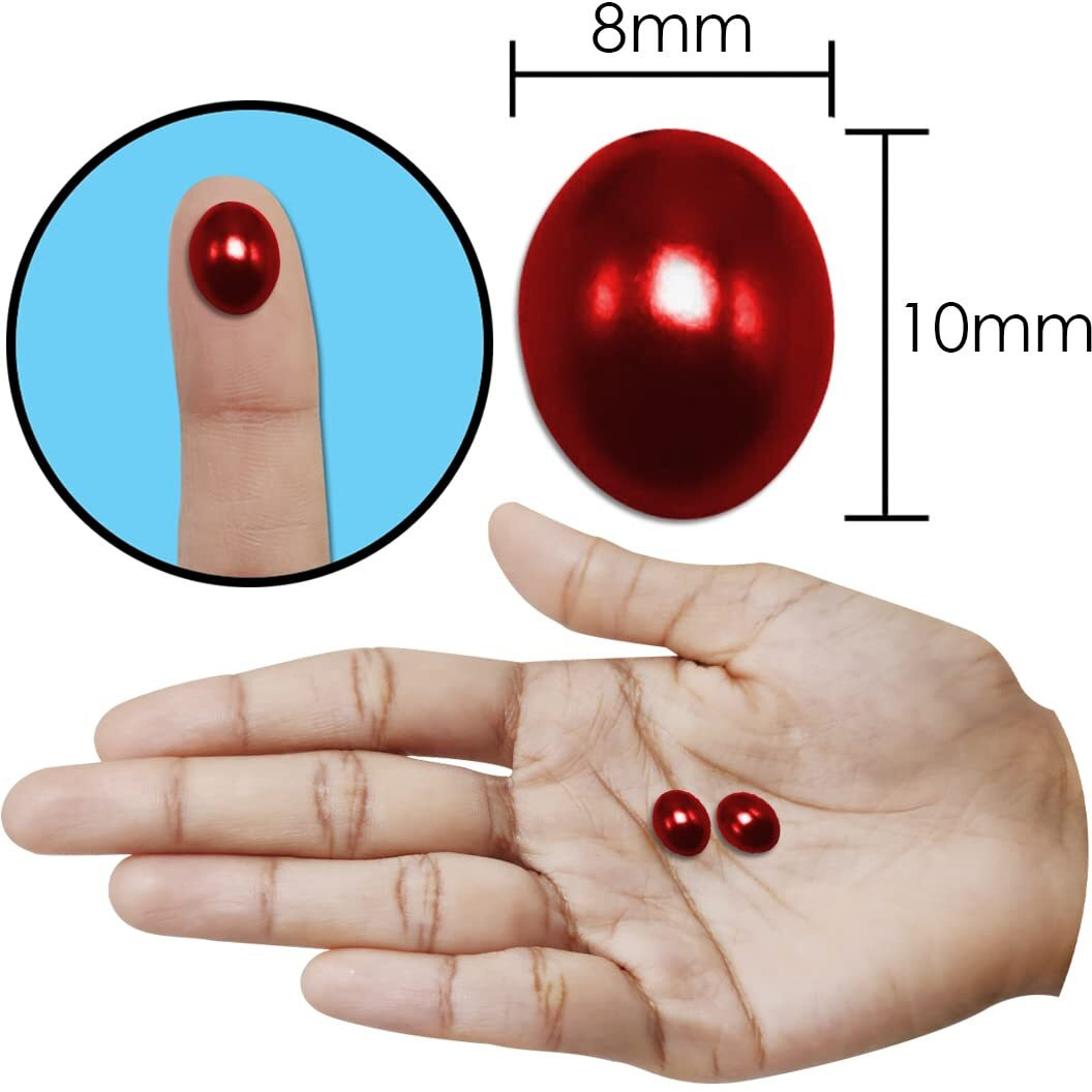 Diy Crafts 25 Grm, As Image, 8Mm X 10Mm As Image Diy Accessory Findings Jewellery Clasps Fittings Diy Jewellery Making Accessories Pearl Red Color Plastic Material Sh (25 Grm, As Image)