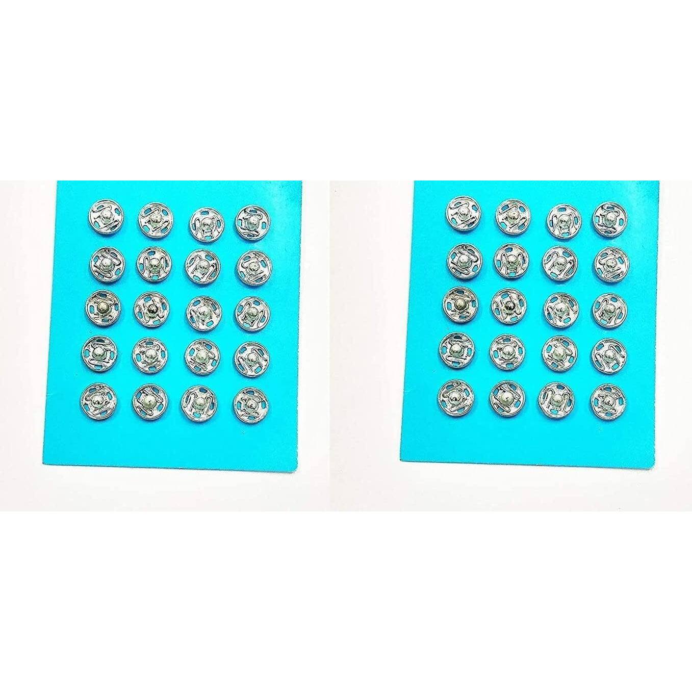 On Blow Metal Rust Proof Sew-On Snap Press Buttons, Pack Of 50, (Size 1) 8 Mm