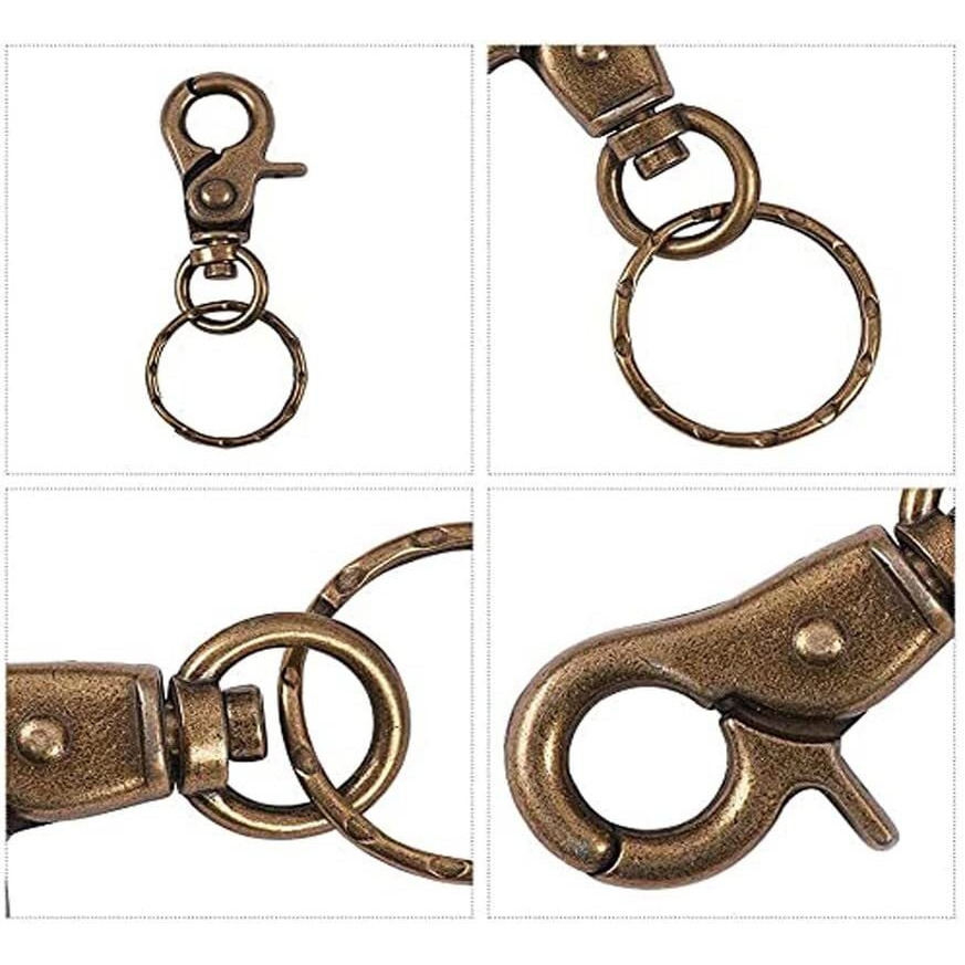 Diy Crafts 5 Pcs D Rings, Silvery Light, Lobster Claw Clasps Swivel Lanyards Trigger Snap Hooks Strap, D Rings Slide Buckle For Keychain, Bags And Jew(5 Pcs D Rings, Silvery Light)