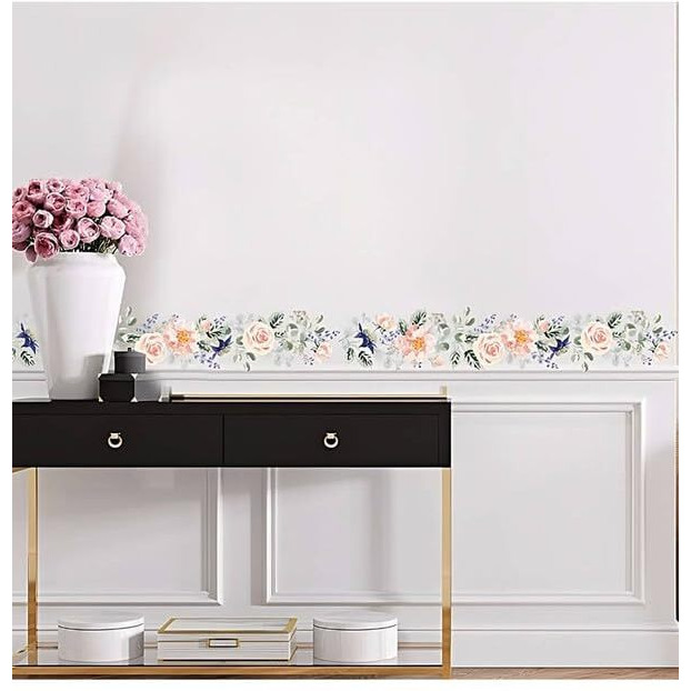Jaamso Royals Multicolor Vine Design Self Adhesive Wall Sticker (60Cm X 25Cm)