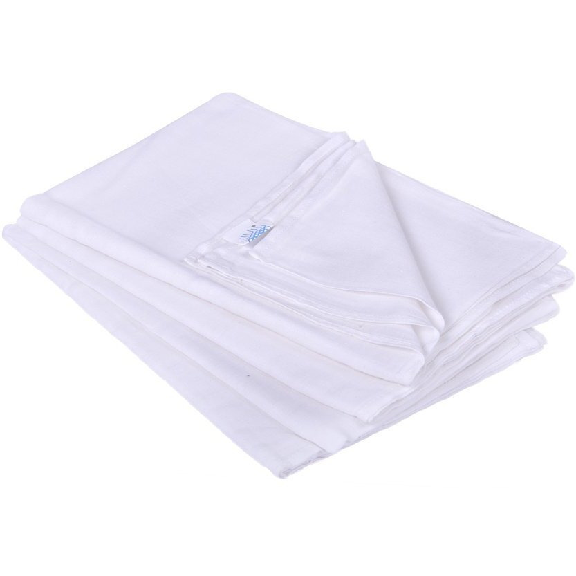 Looms & Weaves - Organic White Baby Bedspread + Bath Towels For New Born Babies (Dyed With Natural Dyes)