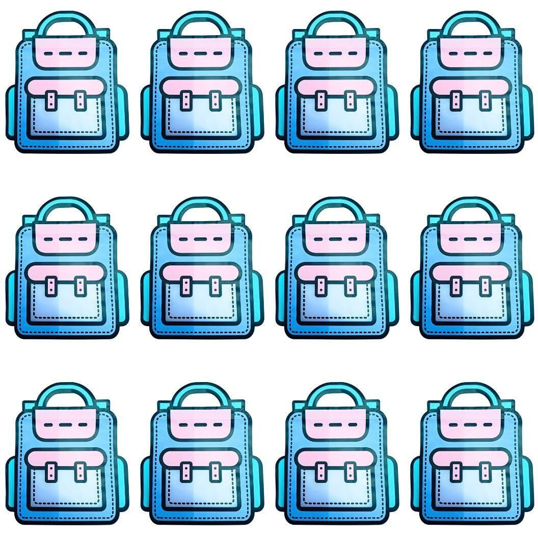 Gold Leaf 12Pcs Plastic Gift Bags With Handles, Cartoon Backpack Bags For Party, Wedding, Birthday, Baby Shower, Bulk Goodie Bags For Candy, Party Favors, Snacks (Blue)