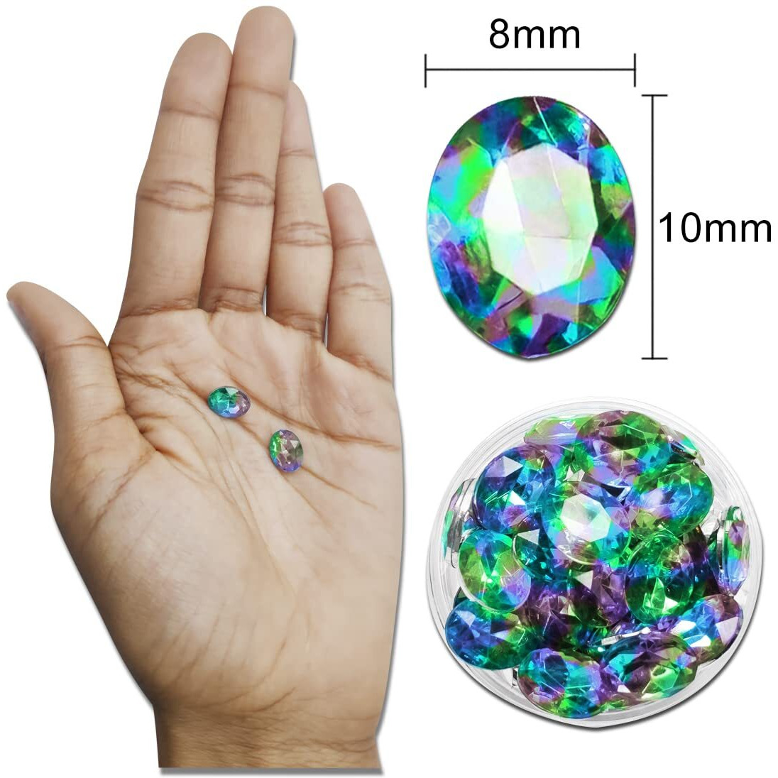 Diy Crafts 50 Grm, As Image, 8Mm X 10Mm As Image Diy Accessory Findings Jewellery Clasps Fittings Diy Jewellery Making Accessories Multi Color Plastic Material Sh (50 Grm, As Image)