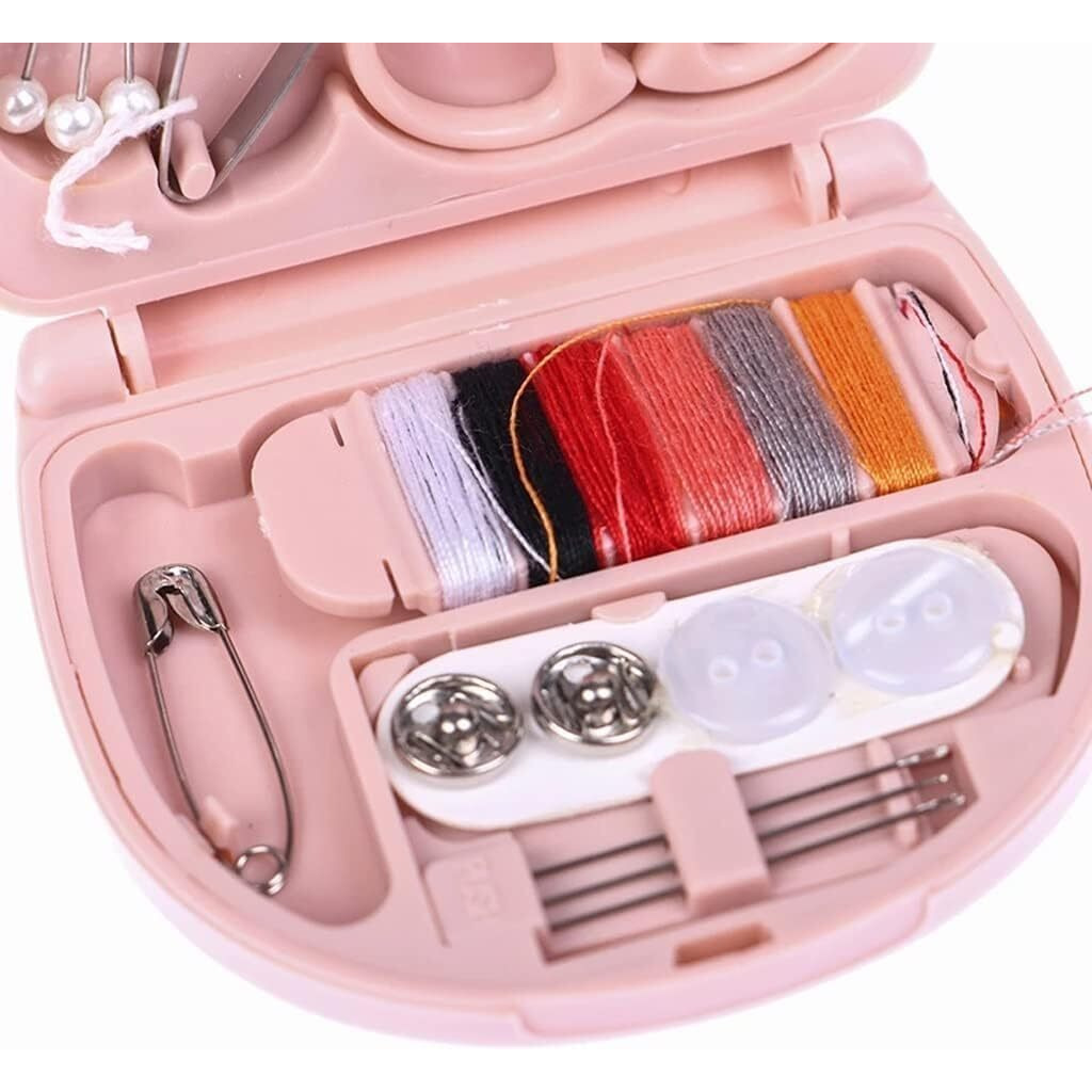 Shivansha Enterise 1-Pc's Mini Travel Sew Kit Beginner Mini Sewing Box Pocket Folding Sewing Kit, With Sewing Needle, Thread, Cutton, Pin, Scissors, Clip, Needle Threader.