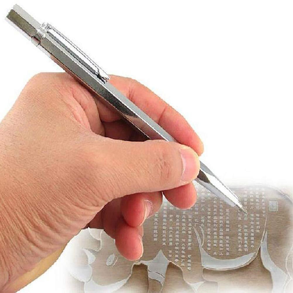 Aasons Etching Pen Engraver & Tungsten Carbide Scribe, Glass Writer Carving Carve Engraver Scriber Tools, Full Metal Body Engraving With Clip For Glass/Ceramics/Hardened Metal (Pack Of 1)