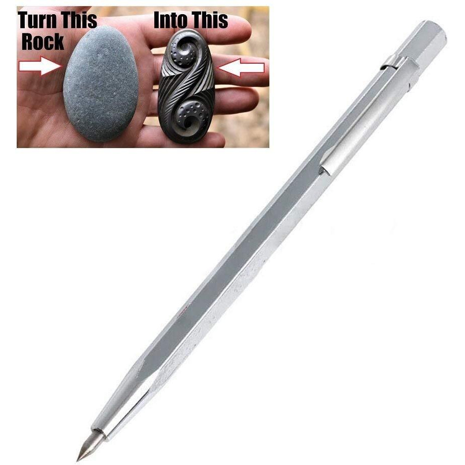 Aasons Etching Pen Engraver & Tungsten Carbide Scribe, Glass Writer Carving Carve Engraver Scriber Tools, Full Metal Body Engraving With Clip For Glass/Ceramics/Hardened Metal (Pack Of 1)