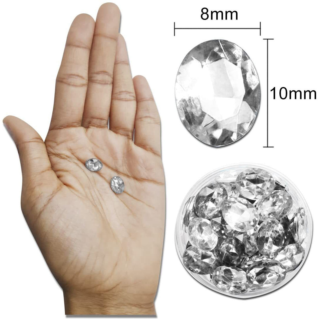 Diy Crafts 125 Grm, As Image, 8Mm X 10Mm As Image Diy Accessory Findings Jewellery Clasps Fittings Diy Jewellery Making Accessories Silver Color Plastic Material S (125 Grm, As Image)