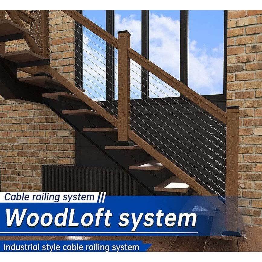 Diy Crafts 1 Kit 12X1, Stainless Steel Kit, Wire Rope, Globe String Lights Hanging Kit, Cable Railing, Aircraft Picture Hanging Include 10Mtr Transparent Vinyl Coat(1 Kit 12X1, Stainless Steel Kit)