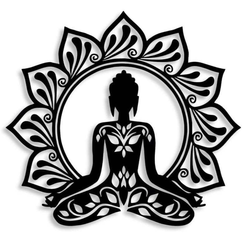 Reyox Meditating Buddha Wall Dcor For Living Room, Buddha Wall Art Frame, Spiritual Wall Hangings, Yoga Wall Dcor (4037 Cm)