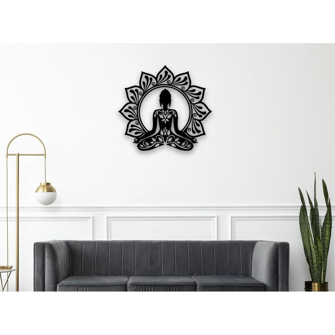 Reyox Meditating Buddha Wall Dcor For Living Room, Buddha Wall Art Frame, Spiritual Wall Hangings, Yoga Wall Dcor (4037 Cm)