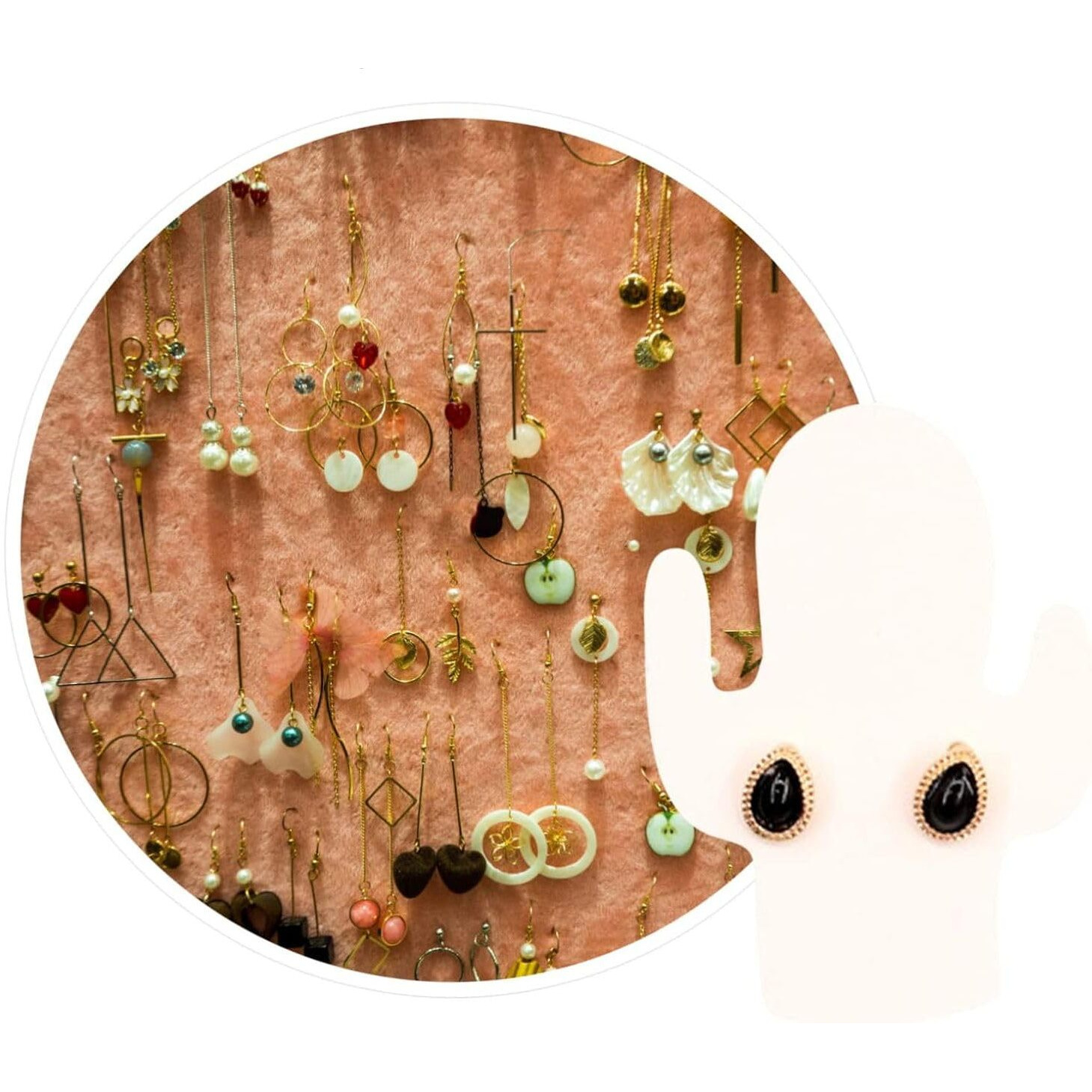Zenomia Paper Cactus Earring Display Cards, White Jewellery Packaging Card 50 Pcs, 2 X 3 Inch
