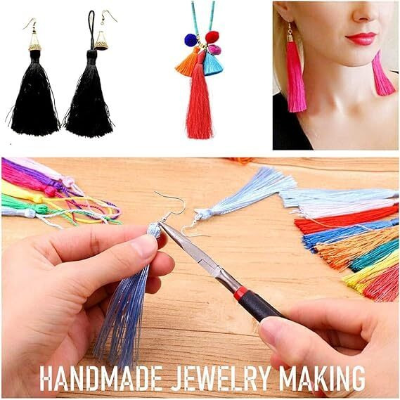 Mezco 75 Pcs Hang Loops Mini Tassels Mala Tassel Kits Handcraft 38 Colors Tassels For Jewelry Making Diy Projects (Multicolor) (Pack Of 75)