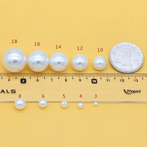 Prokart Artificial White Shining Single Coating Moti (4 Mm) Pearls/Beads For Craft, Jewellery Set, Hand Embroidery Materials(1200 Pieces) Approx