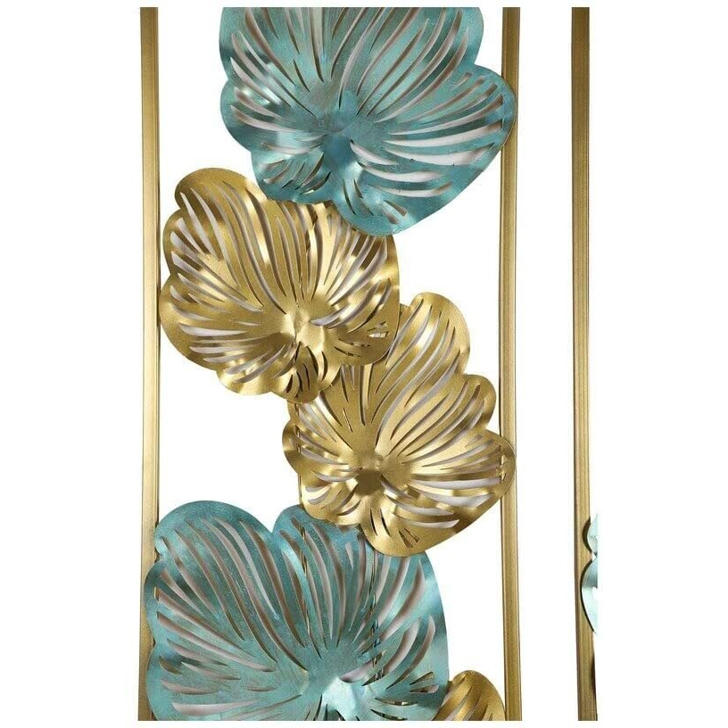 Framing Hub - Wall Decor For Home/Living Room/Office/Bedroom/Hotel/Cafe/Resort Decor | Metal Wall Art | (Metal Etching Leaves Wall Art Set Of 2)