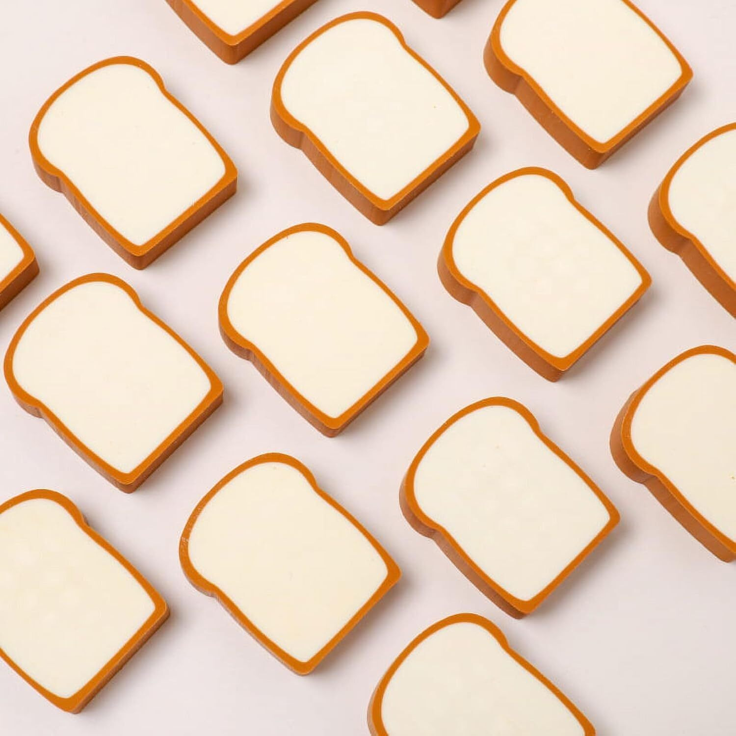 Hubture 4Pcs Cute Bread-Shaped Erasers | Fun Stationery For Kids, Artists, And School Rewards