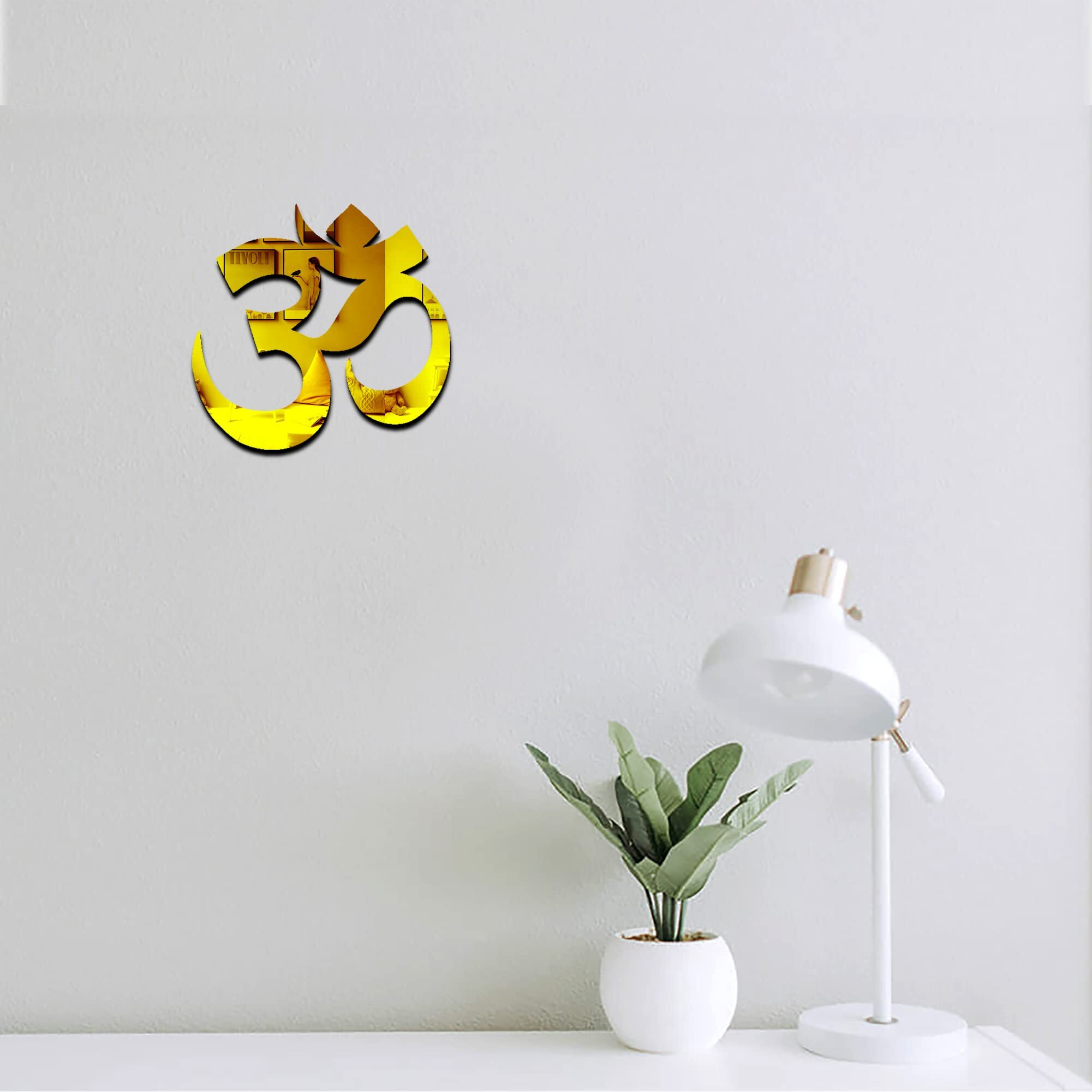 Vah-Kya Bat Hai  Mandir Sticker, Stickers For Mandir, Stickers For Mandirs, Om Wall Decor, Subh Labh For Door Entrance, Shubh Labh (Om Meditation Arcylic Sticker)