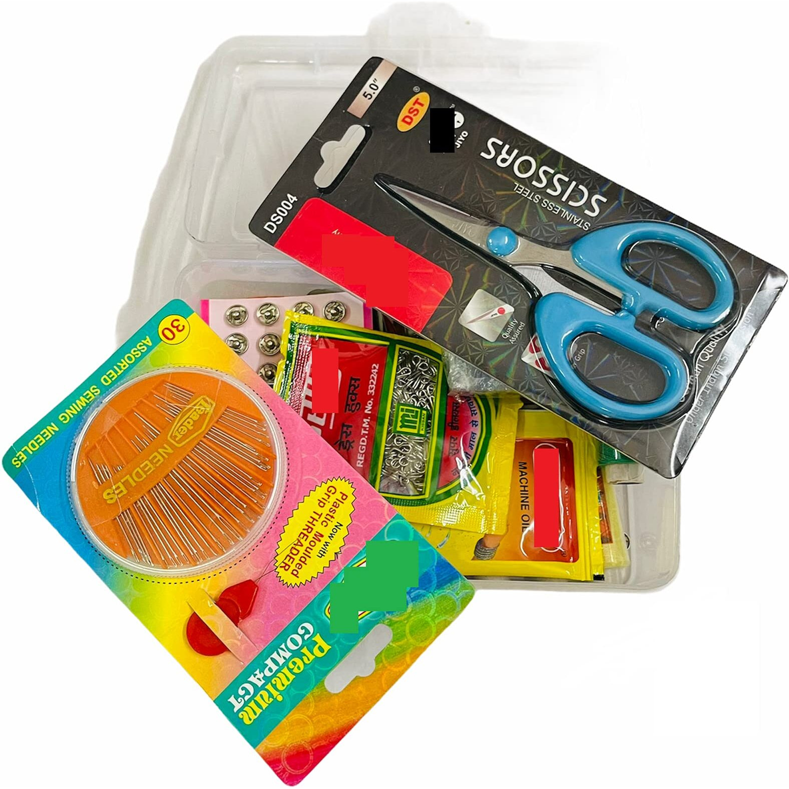 Sahaya Handy Sewing Kit (16 Items) In Box- Easy & Convenient To Use And Keep