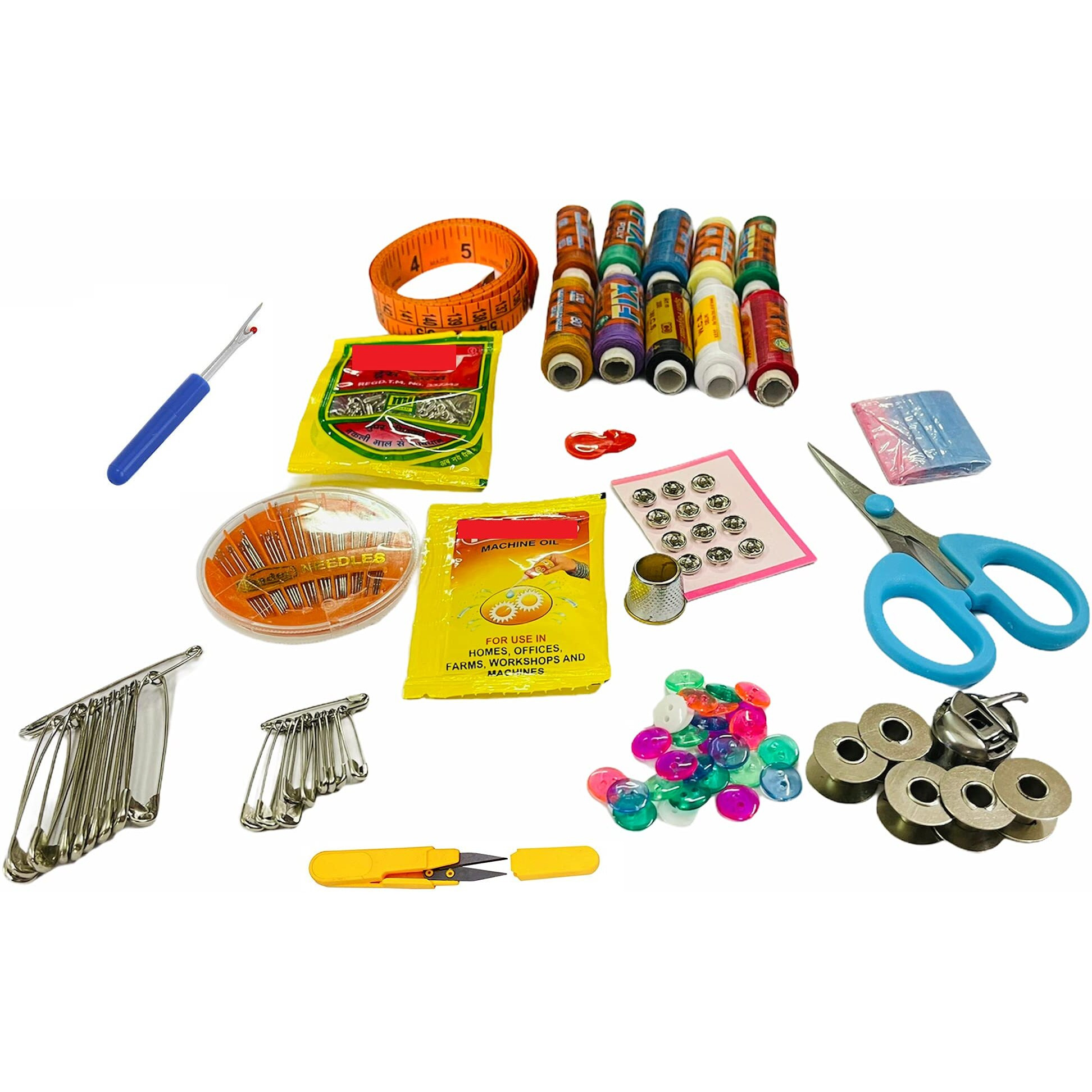 Sahaya Handy Sewing Kit (16 Items) In Box- Easy & Convenient To Use And Keep