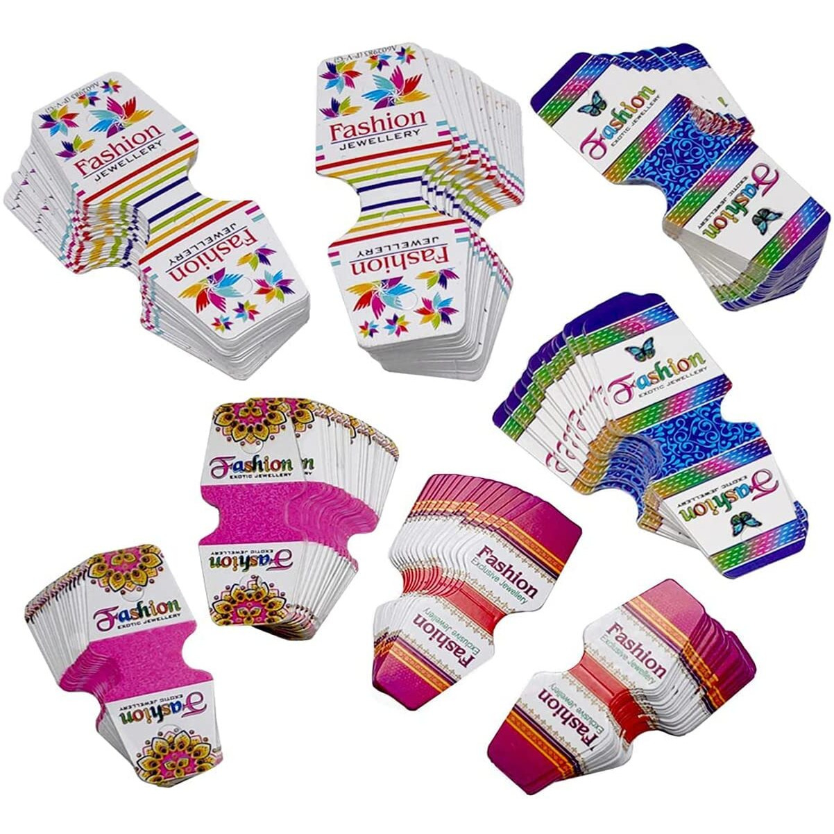 Diy Crafts Pack Of 100Pcs 100X1, Silver Color, As Image Jewellery Display Cards For Necklaces Jewellery-Making Display & Packaging Imag (Pack Of 100Pcs 100X1, Silver Color)