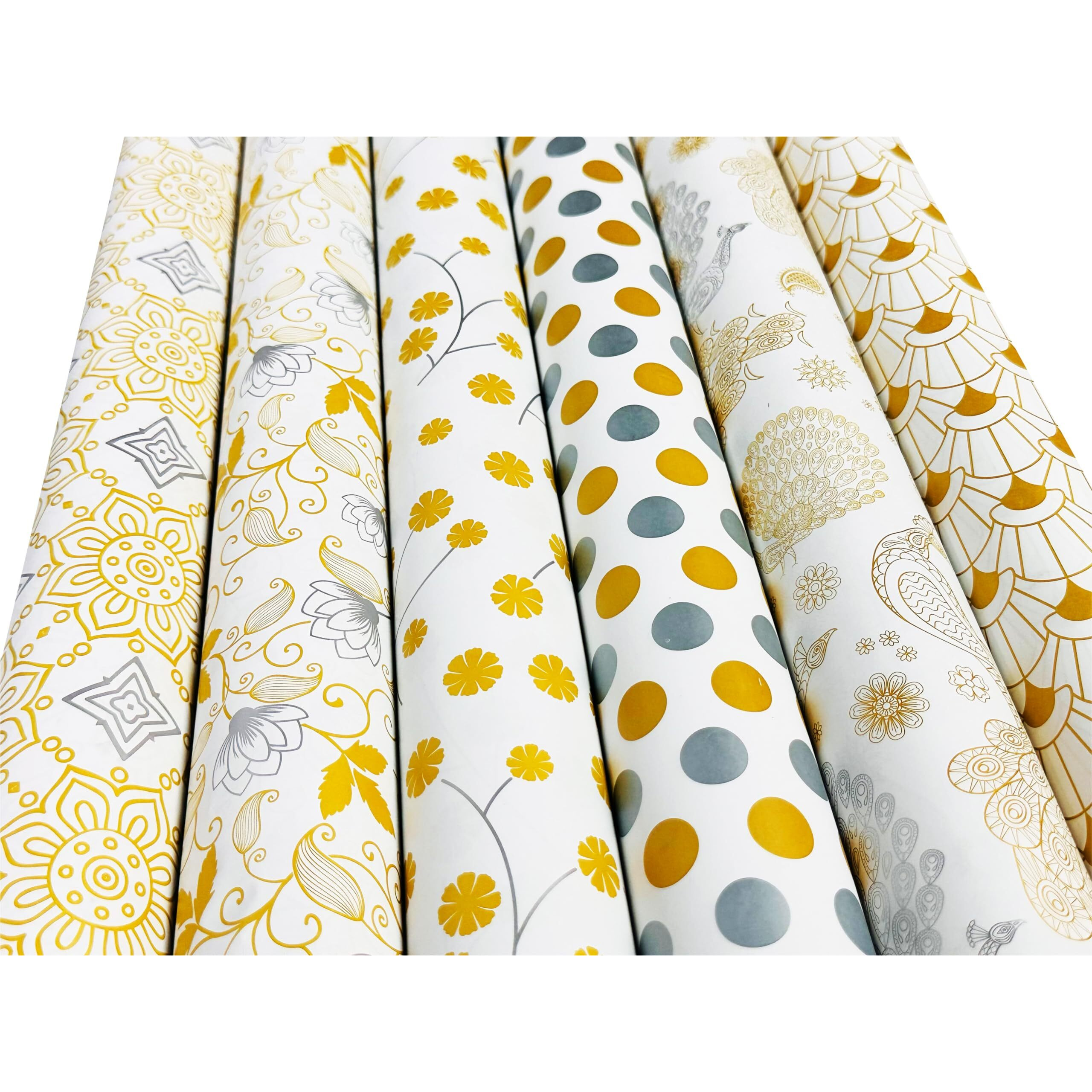 Ofixo Md7 Premium Design Gift Wrapping Paper Sheet, Gift Paper, Gift Papers Sheets, Gift Cover Rapping Paper, Gift Packing Materials, Paper Sheet For Gift Packing (Mix Design - Pack Of 6)