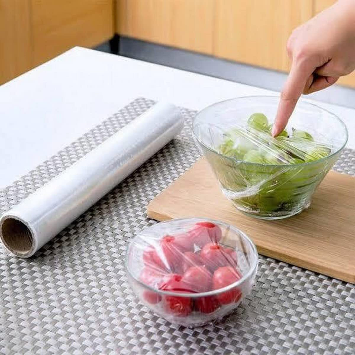 Amit Marketing Multipurpose Packing Cling Film I Compostable Transparent Wrap Roll I 70 Micron, 4 Inch (300 Mm) I For Packaging & Safety Needs, Gift, Bakery Items, Bouquet, Diy Crafts I 300 Mtr - 6Pcs