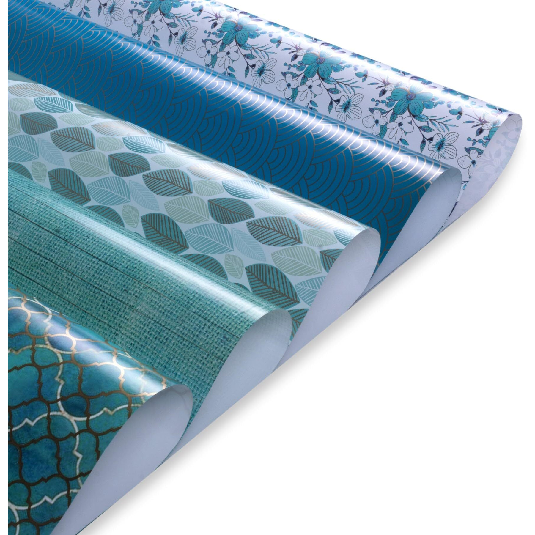 Little Birdie Aqua Vibe - Gift Wraps - Pack Of 10 (Each Design 2 Sheets)