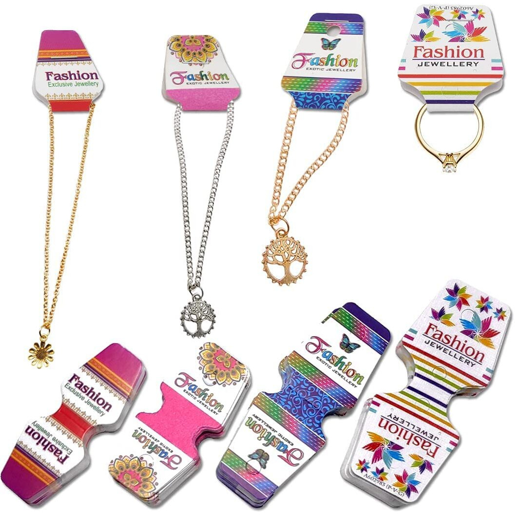 Diy Crafts Pack Of 50 Pcs 50X1, Multi, 50Pcs/Lot 8Cmx5.9Cm As Image Jewellery Display Cards For Necklaces Jewellery-Making Display & Pac (Pack Of 50 Pcs 50X1, Multi)