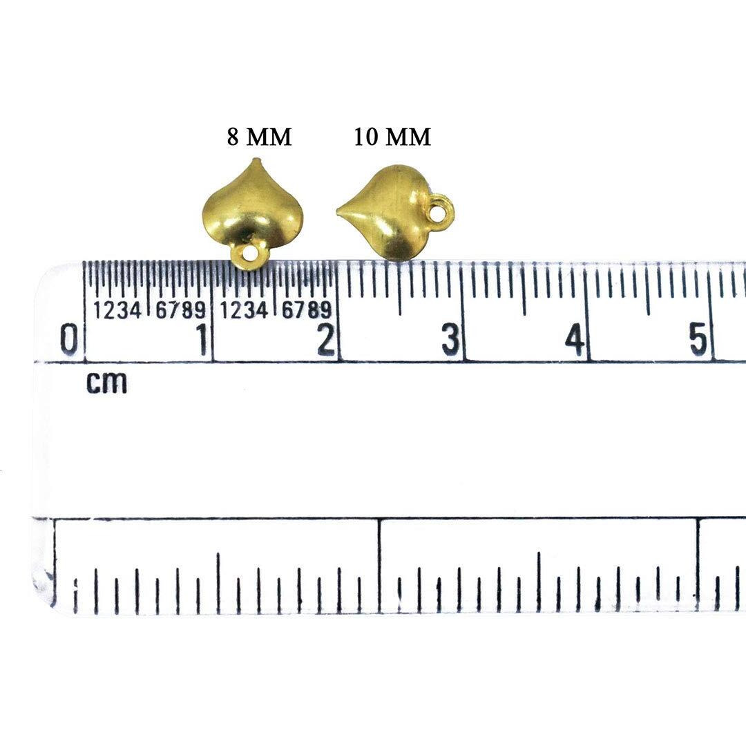 Embroiderymaterial Heart Shape Metal Charms Jewellery Findings For Jewellery Making (20 Pieces, 8X10 Mm)