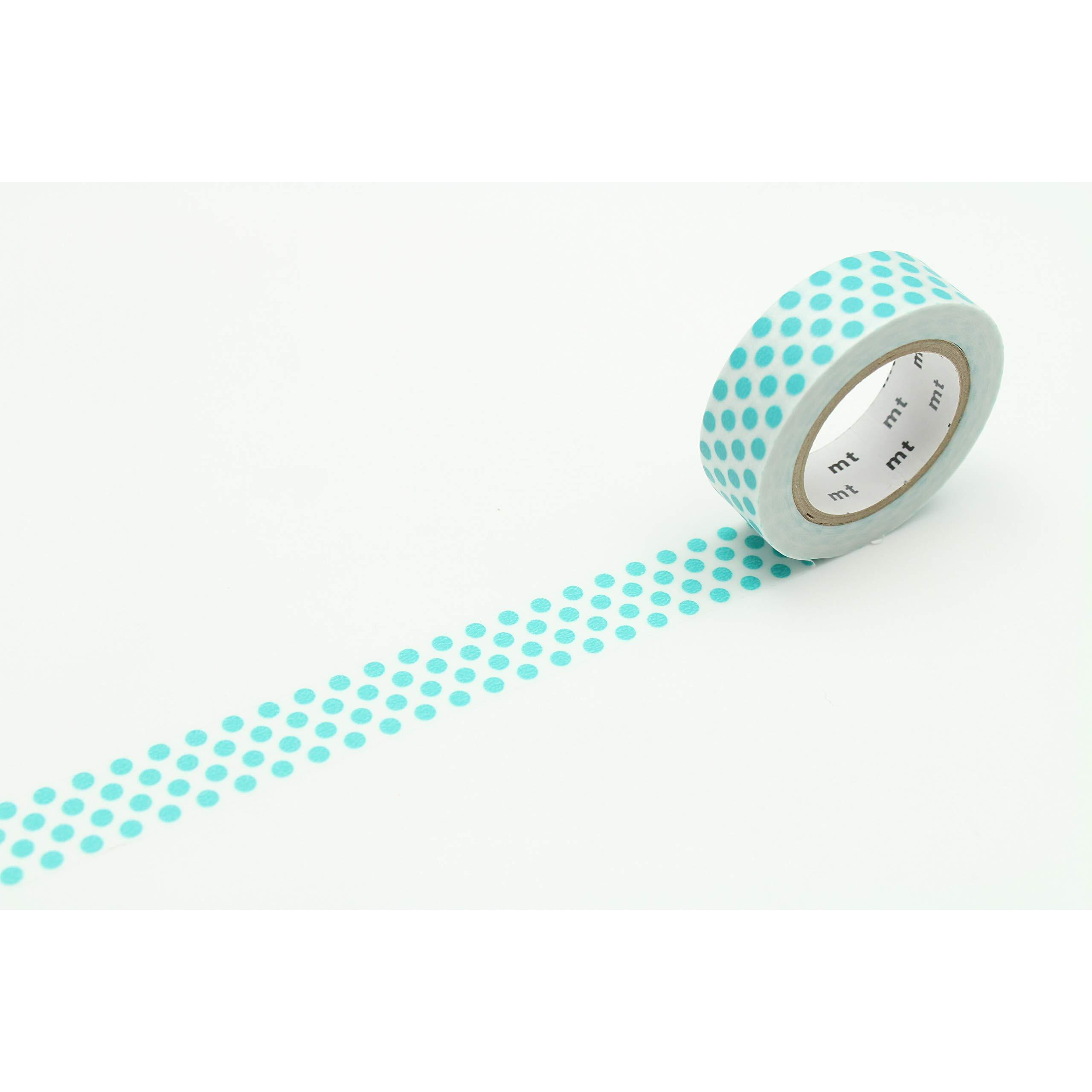 Mt Washi Masking Tape Polka Dots, 15 Mm X 10 Mtrs Shade - Soda, (Pack Of 1)