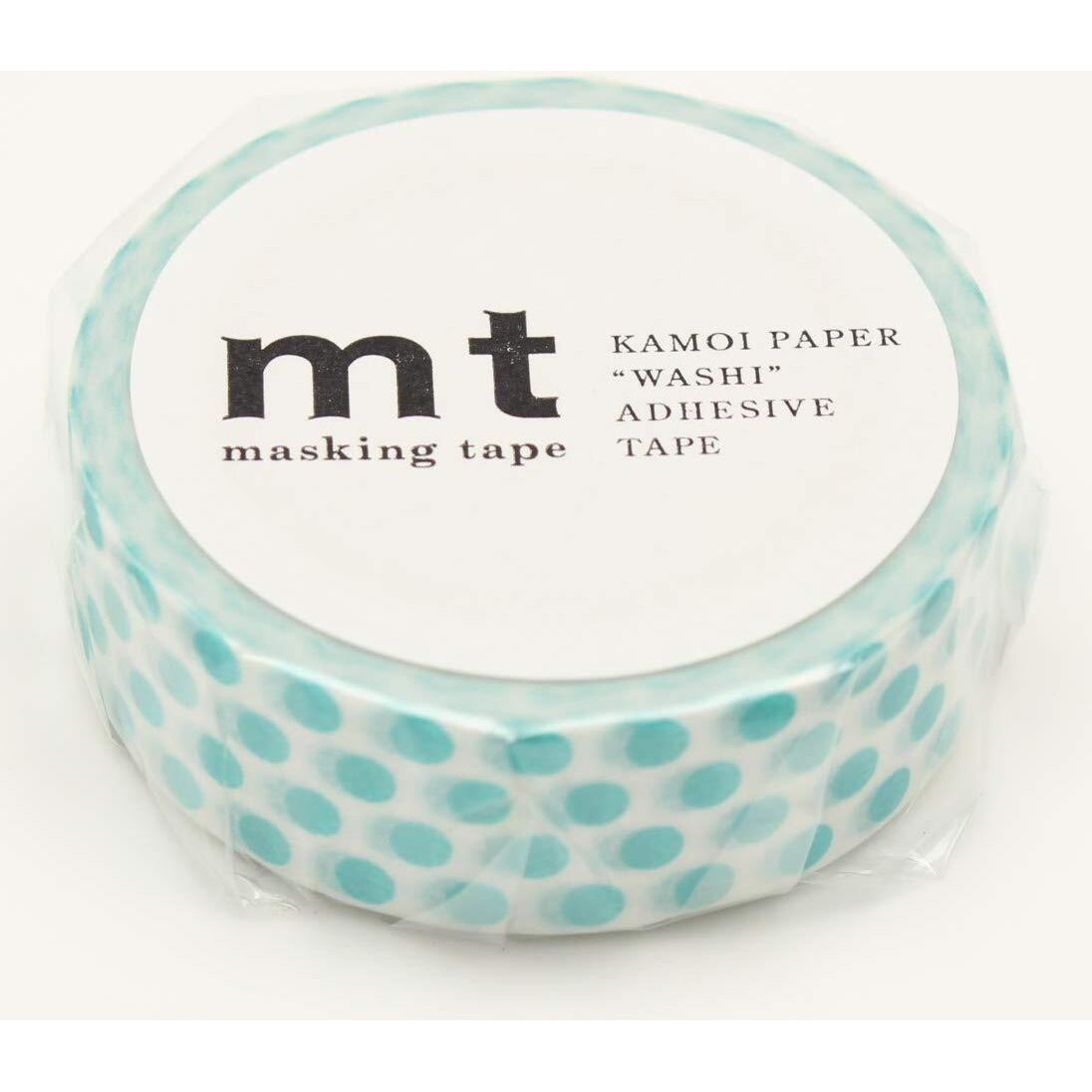 Mt Washi Masking Tape Polka Dots, 15 Mm X 10 Mtrs Shade - Soda, (Pack Of 1)