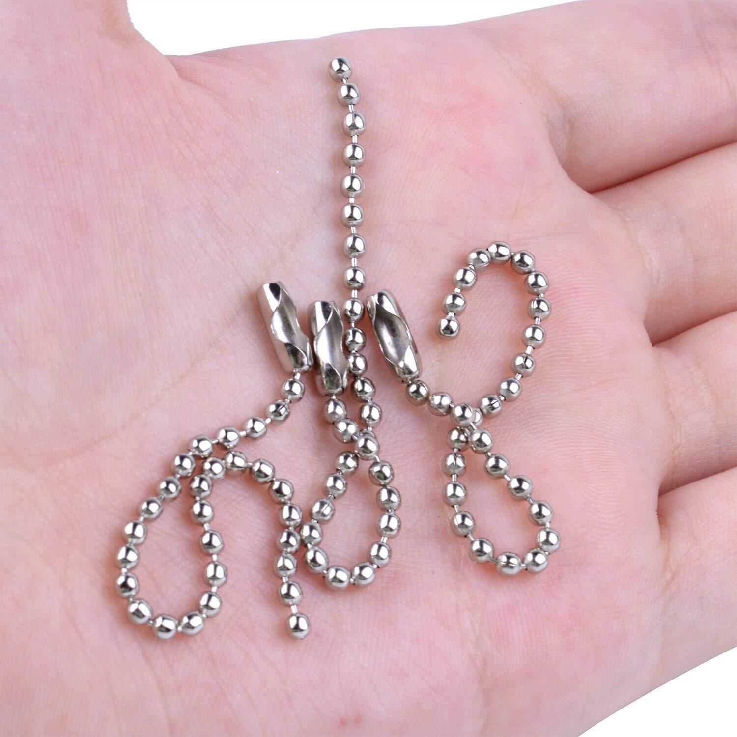 Diy Crafts Pack Of 40 Pcs, Silver Colour, 100Mm Long Bead Connector Clasp 2.4 Mm Diameter Bal (Pack Of 40 Pcs, Silver Colour)