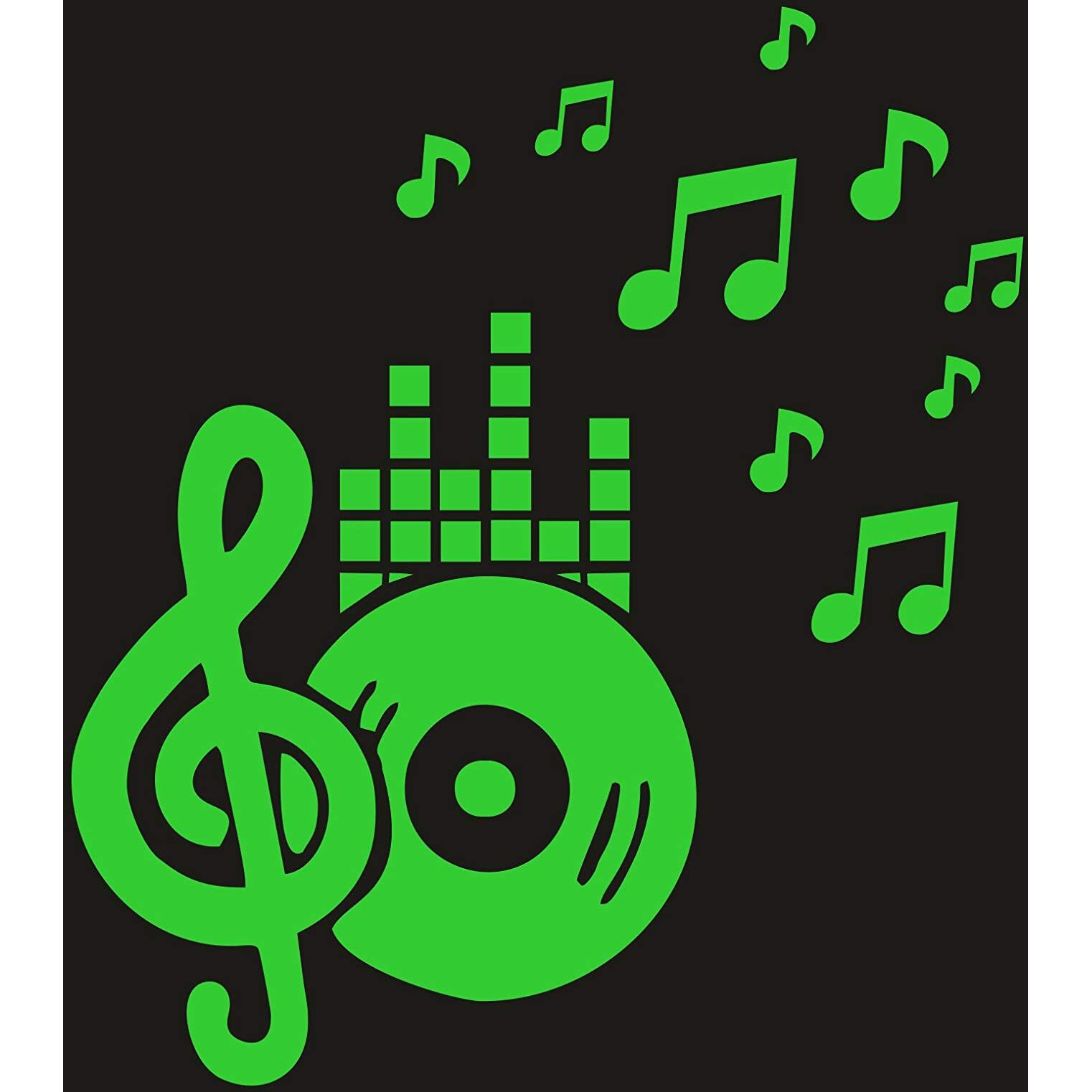 Monk Wish Music Glow In The Dark Decorative Radium Sticker Music Glow Wall Sticker