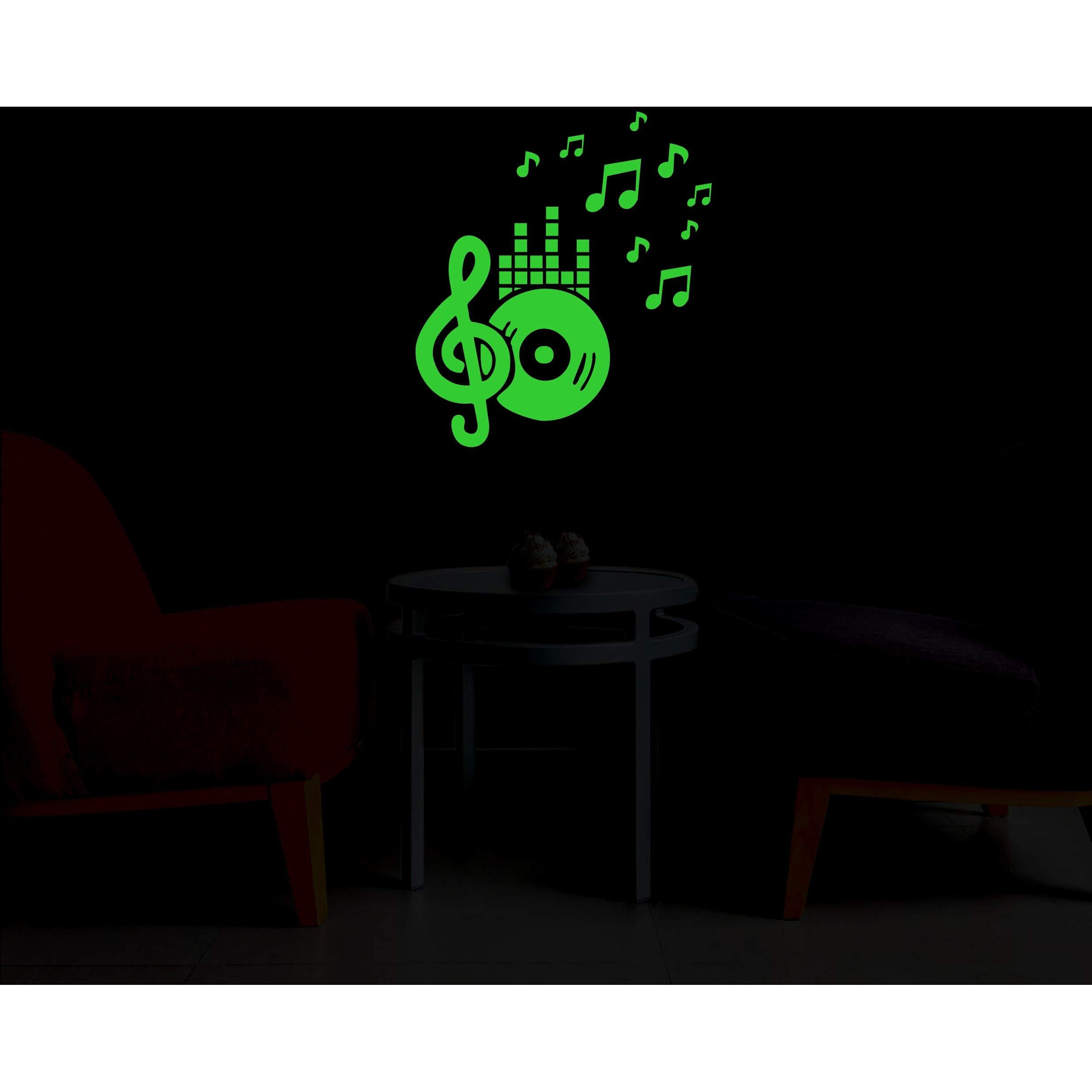 Monk Wish Music Glow In The Dark Decorative Radium Sticker Music Glow Wall Sticker