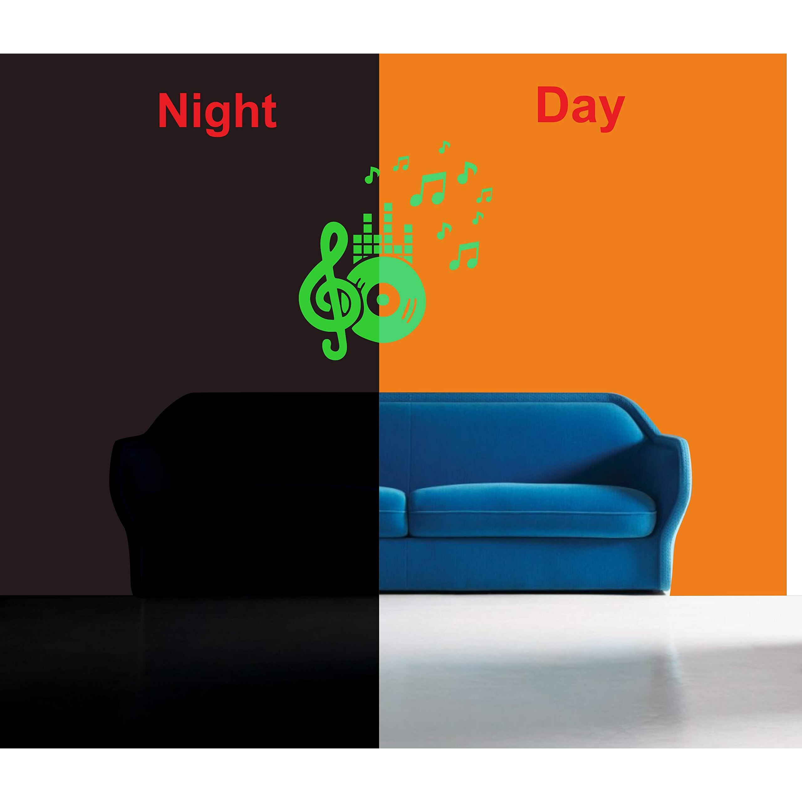 Monk Wish Music Glow In The Dark Decorative Radium Sticker Music Glow Wall Sticker