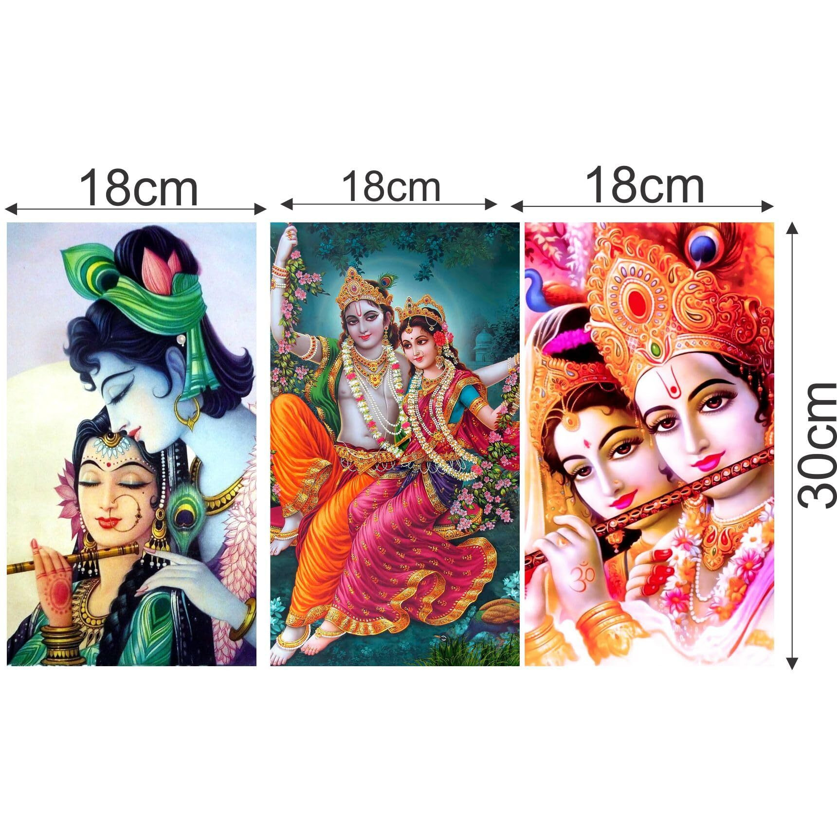 Sticker Yard Krishna Posters Kids Room, Hall, Kitchen, Living Room,Bedroom Vinyl Wall Sticker,Multicolor (Standard Size -96X18Cm)