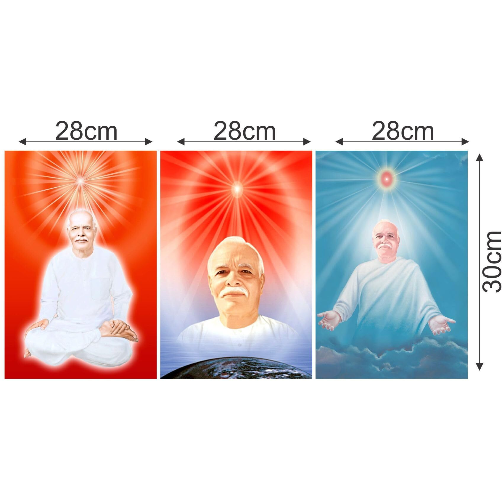 Sticker Yard Brahmakumaris Shiv Baba Posters Decor Kids Room Decor, Hall Decor, Kitchen Decor, Living Room Decor,Bedroom Decor Vinyl Wall Sticker,Multicolor (Standard Size -96X30Cm)