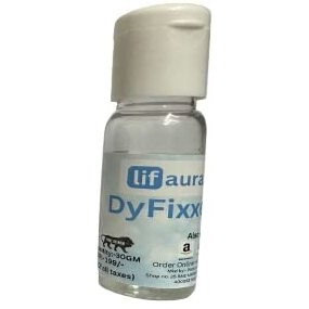 Prokart Lifaura Pakka Rang Fabric Permanent Dye Color Kit Pack Of 6 Sachets (5G Each 30G Pack) With 30G Dyfixershadea-001 Lemon Yellow01 & Sky Blue10 Each Color 3 Sachets