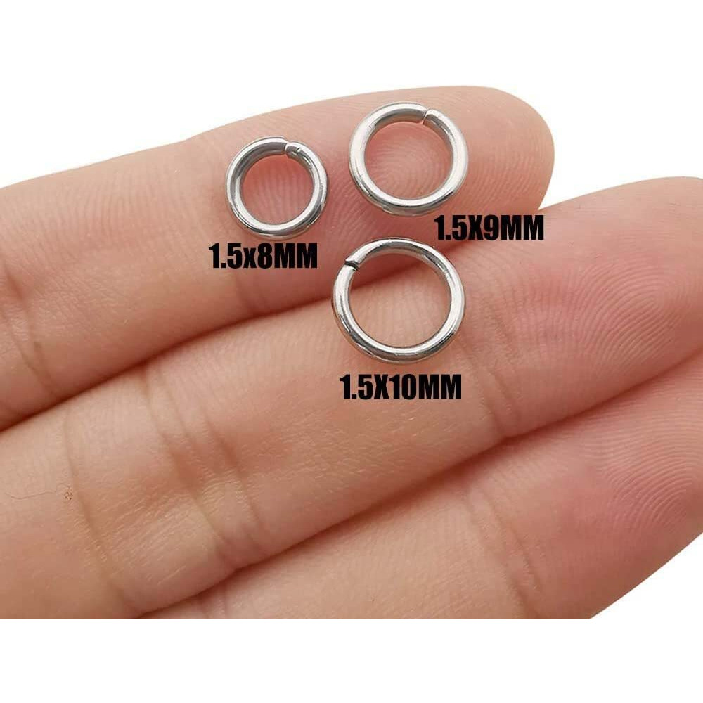 Diy Crafts 350 Only Jump Rings, White Nickel, Jewellery Making Item Accessory For Swivel Clasps Metal Lanyard Snap D Hook, Lobster Claw Clasps Keychain Ri(350 Only Jump Rings, White Nickel)