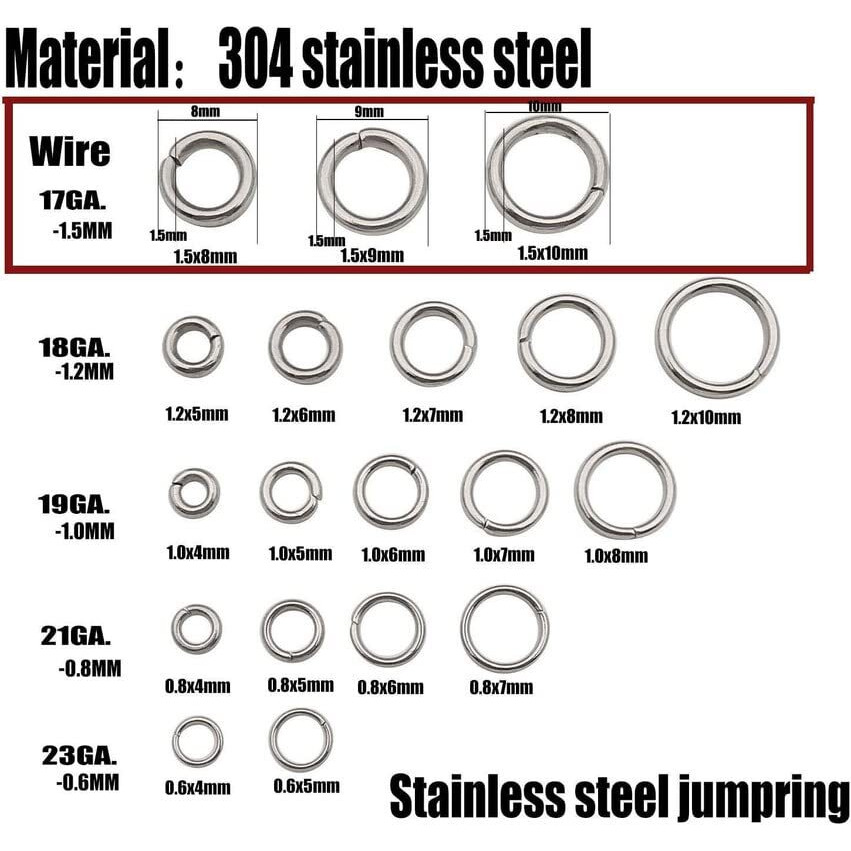 Diy Crafts 250 Only Jump Rings, Silvery, Jewellery Making Item Accessory For Swivel Clasps Metal Lanyard Snap D Hook, Lobster Claw Clasps Keychain Rings O (250 Only Jump Rings, Silvery)