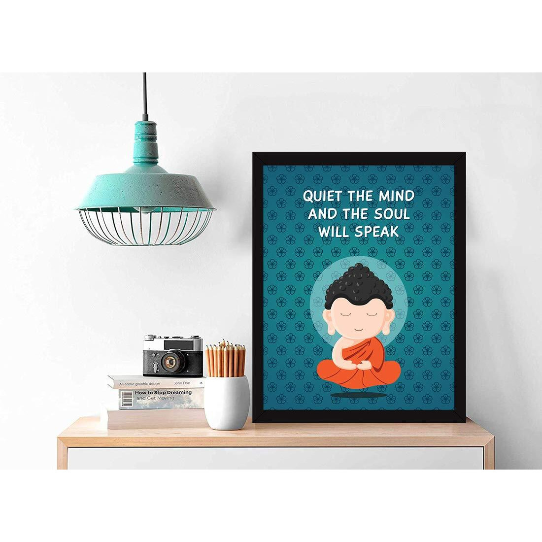 Chaka Chaundh - Buddha Quotes Frames - Buddha Quotes Poster With Frame - Gautam Buddha Frame With Quotes For Home Decor - Buddha Motivational Quotes Frames - (13.6 X 10.6 Inches)