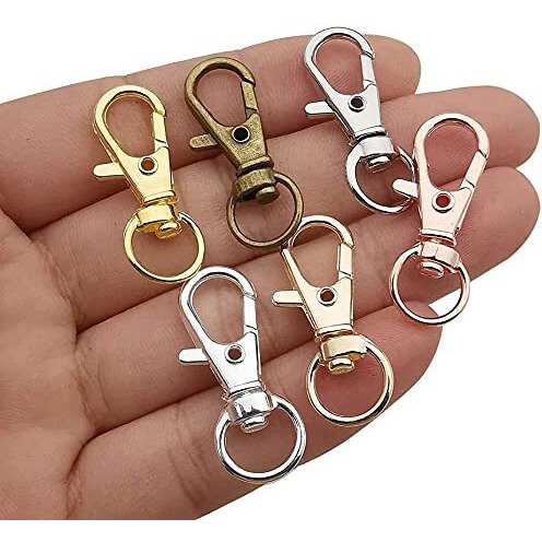 Diy Crafts Pack Of 5 Pcs, Antique Gold, 32Mm Metal Lobster Claw Clasps Swivel Lanyards Trigger Snap Hooks Strap For Keychain Key Rings Connector Diy Bags Art Craft (Pack Of 5 Pcs, Antique Gold)