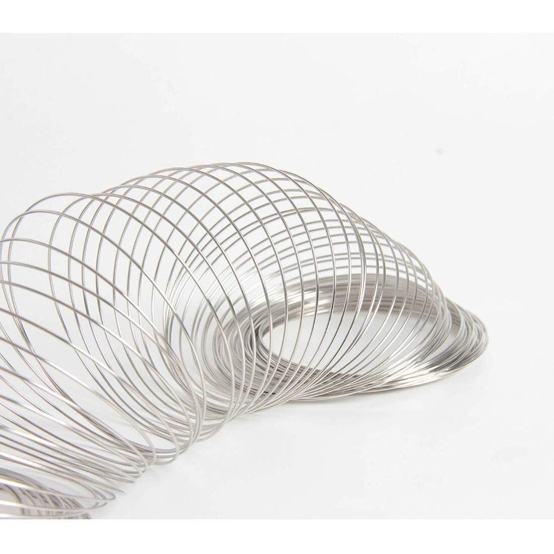 Diy Crafts Design  No 2, Pack Of 200 Pcs, Jewelry Wire, Silvertone Memory Beading Wire Bracelet Rigid Steel For Wire Wrap (Pack O (Design  No 2, Pack Of 200 Pcs)