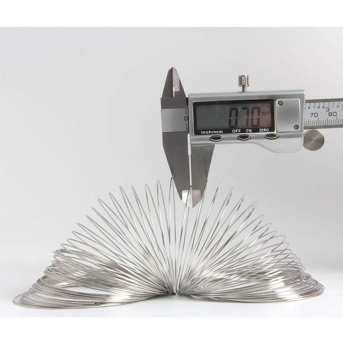 Diy Crafts Design  No 2, Pack Of 200 Pcs, Jewelry Wire, Silvertone Memory Beading Wire Bracelet Rigid Steel For Wire Wrap (Pack O (Design  No 2, Pack Of 200 Pcs)