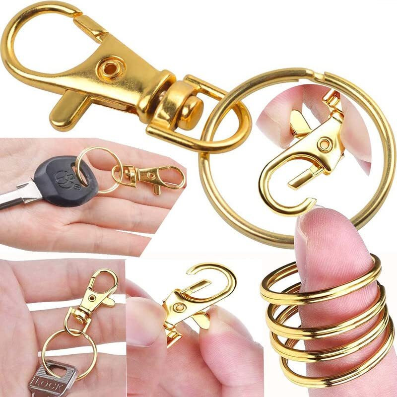 Diy Crafts Alloy Lobster Claw Clasps With Keychain Rings Lobster Claw Clasps (Pack Of 5 Sets, Lobster Clasps Keychain Rings)