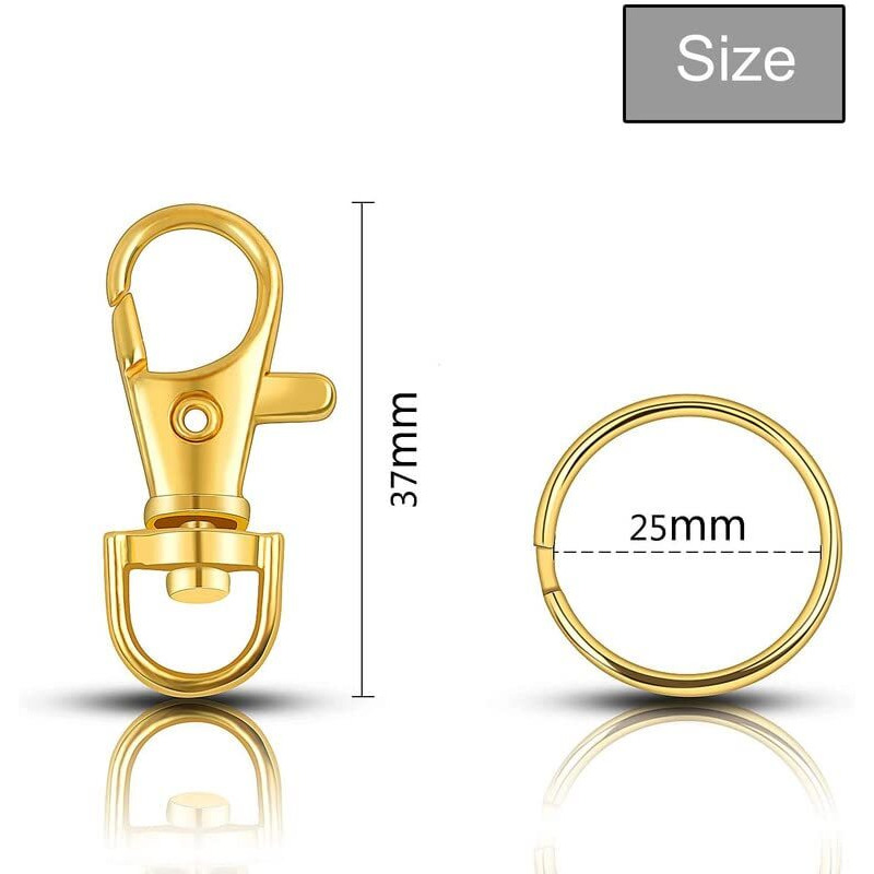 Diy Crafts Alloy Lobster Claw Clasps With Keychain Rings Lobster Claw Clasps (Pack Of 5 Sets, Lobster Clasps Keychain Rings)