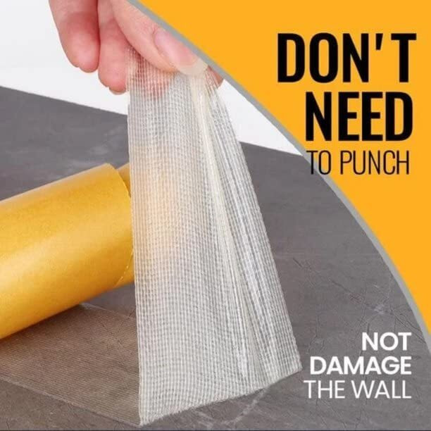 Pryfil Yellow 3Cm Width 20 Meter Double Sided Cloth Tape High Adhesive Strength Mesh Double Sided Tape, Strong Tape, Double Sided Mounting Tape Used For Carpet Edge Banding