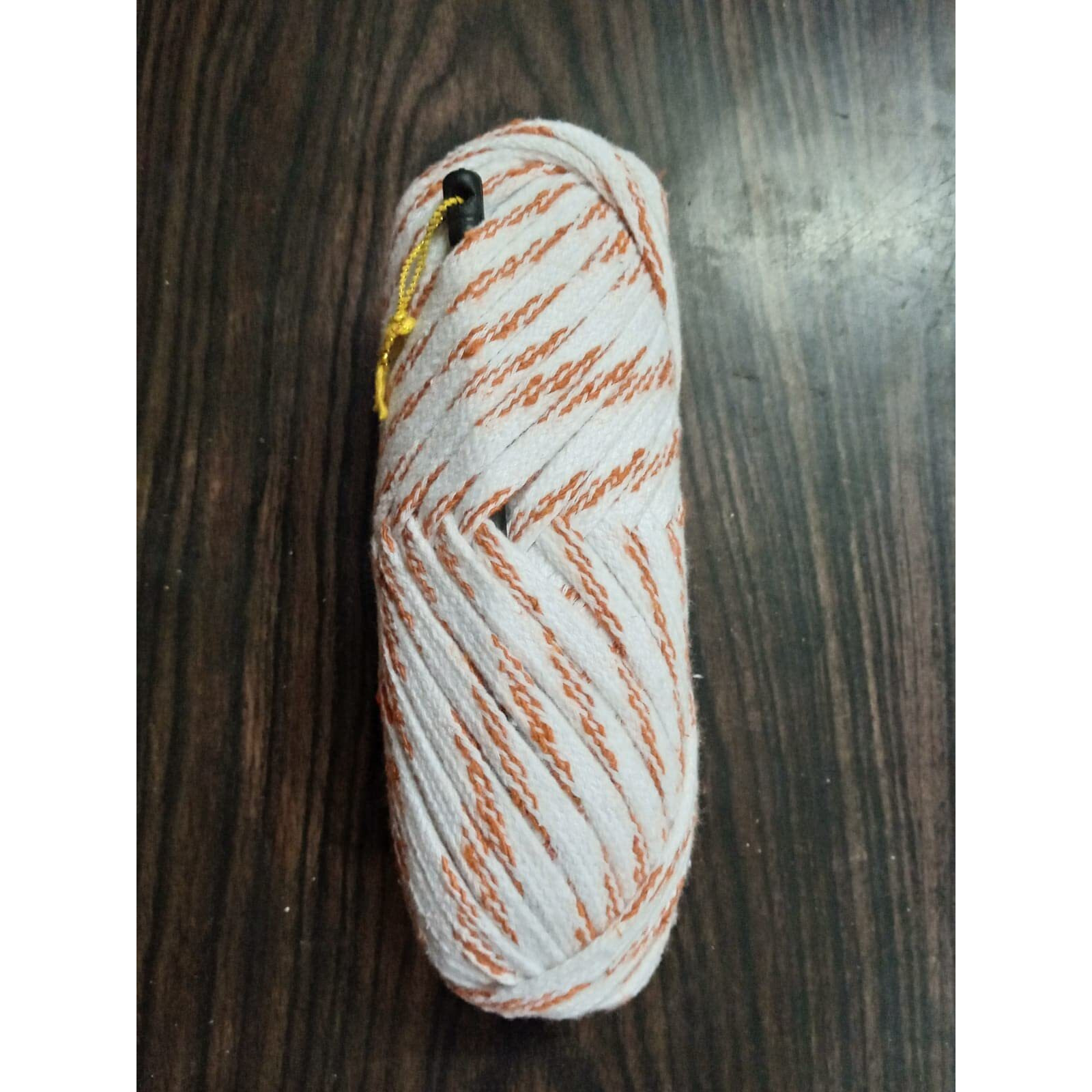 Colorful Nada/Cotton Dori/Cotton Rope/String For Pajama, Salwar, Ethnic Dresses,Petticot, Bermuda Etc (Pack Of 1) (Awesome- Orange White Shade) (Pack Of 1) (10 Meters (Pack Of 1))